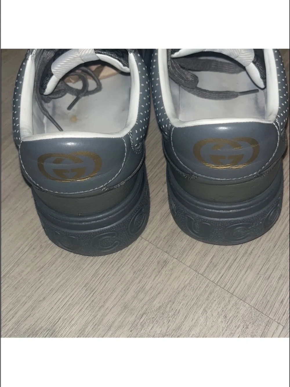 Gucci Men's Charcoal Gray GG Monogram Low-Top Sneakers